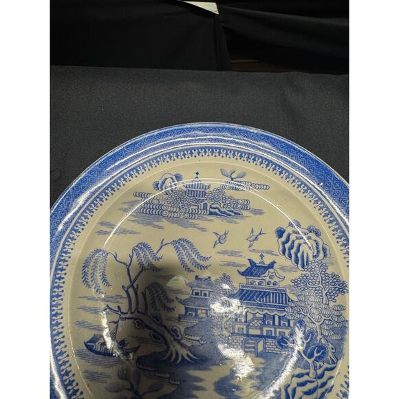 Set of 2 Vintage Japanese Blue and White Transferware Plates – 7.5" - Picture 10 of 12